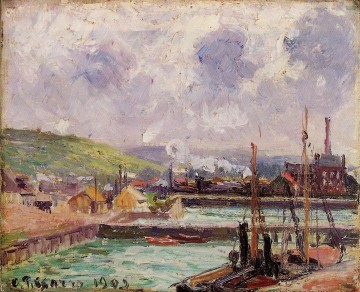 vue des bassins duquesne et berrigny à dieppe 1902 Camille Pissarro Peinture à l'huile